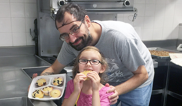 Father and Daughter in Baking Class