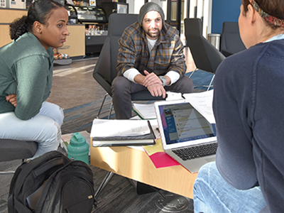 Students studying at the Science Innovation Center