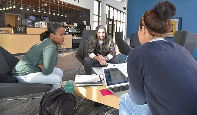 Students studying at the Science Innovation Center, Youngwood campus