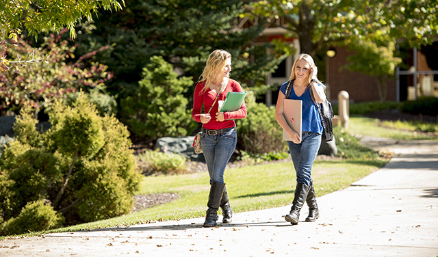 Students walking to class