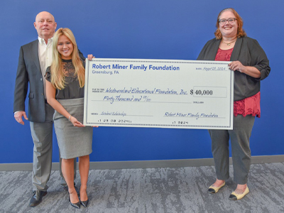 Foundation receives donation check
